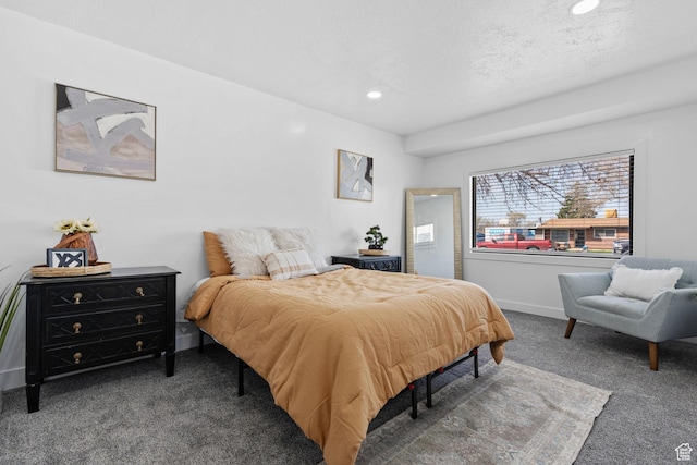 621 N 200 W, Clearfield, UT 84015 - bedroom with baseboards, recessed lighting, carpet, and a textured ceiling