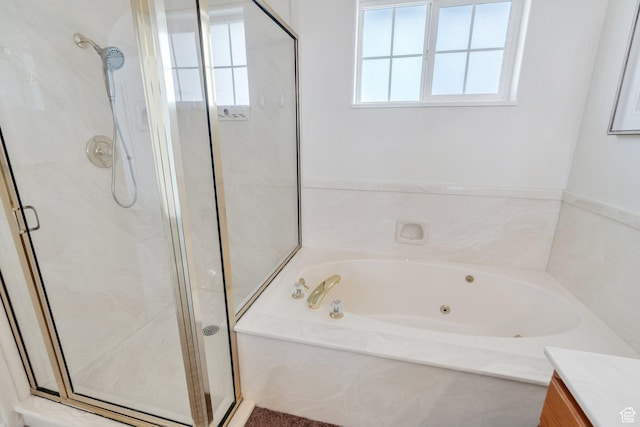 492 W 175 N, Orem, UT 84057 - full bath with a shower stall, vanity, and a tub with jets