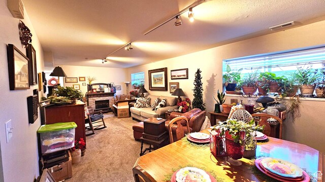 443 S 600 W, Vernal, UT 84078 - carpeted dining space with rail lighting
