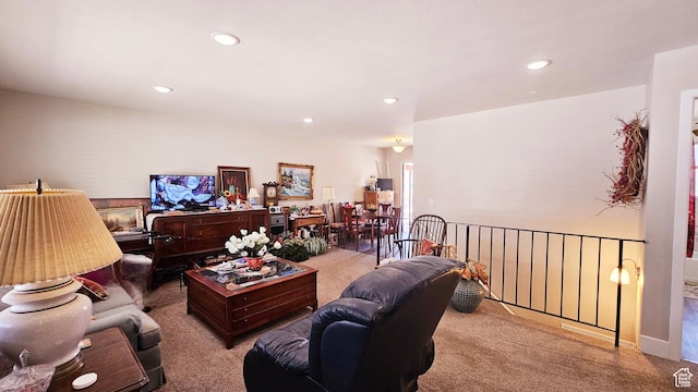 443 S 600 W, Vernal, UT 84078 - carpeted living room with recessed lighting