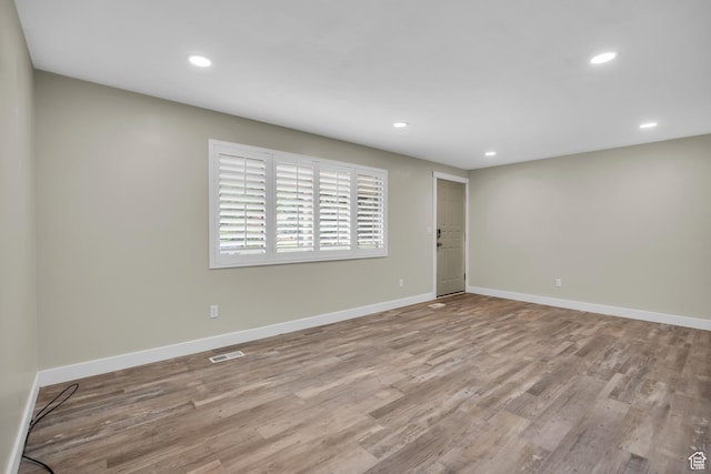 1962 E 7700 S, South Weber, UT 84405 - empty room with baseboards, recessed lighting, and wood finished floors