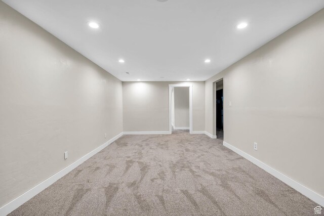 1962 E 7700 S, South Weber, UT 84405 - finished below grade area featuring baseboards, recessed lighting, and carpet
