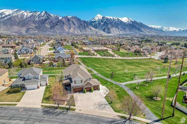 11968 N Ithica Dr, Highland, UT 84003 - aerial view with a mountain view and a residential view