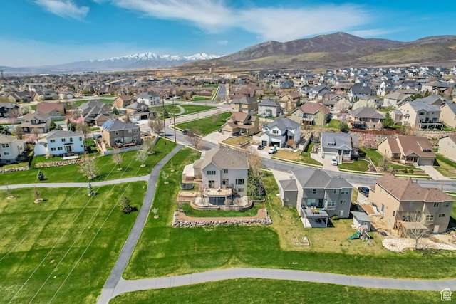 11968 N Ithica Dr, Highland, UT 84003 - bird's eye view with a mountain view and a residential view