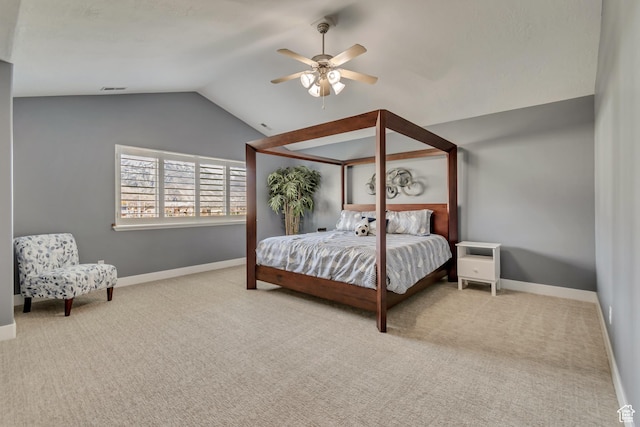 11968 N Ithica Dr, Highland, UT 84003 - bedroom featuring carpet flooring, baseboards, and lofted ceiling