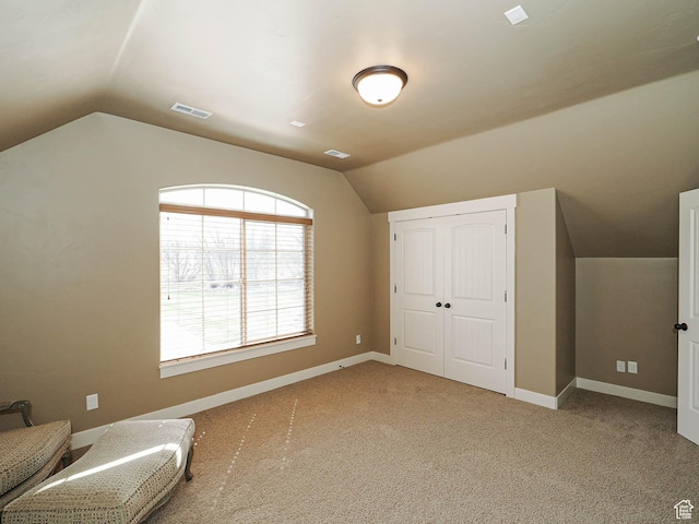 220 S 1970 E, Heber City, UT 84032 - interior space featuring carpet floors, baseboards, visible vents, and lofted ceiling
