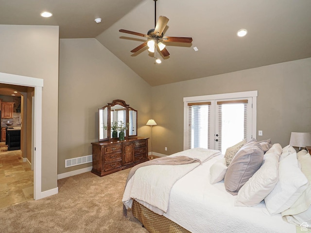 220 S 1970 E, Heber City, UT 84032 - bedroom with french doors, visible vents, baseboards, and light colored carpet