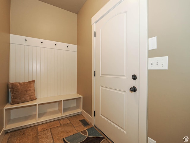 220 S 1970 E, Heber City, UT 84032 - mudroom with visible vents, stone tile floors, and baseboards