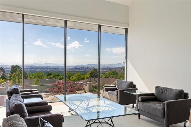 1449 S Devonshire Dr, Salt Lake City, UT 84108 - living area featuring a mountain view
