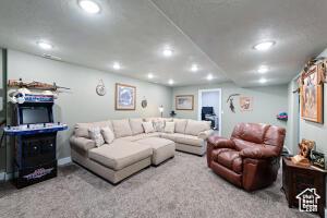 8836 W 3200 S, Cedar City, UT 84720 - living room with carpet flooring and recessed lighting