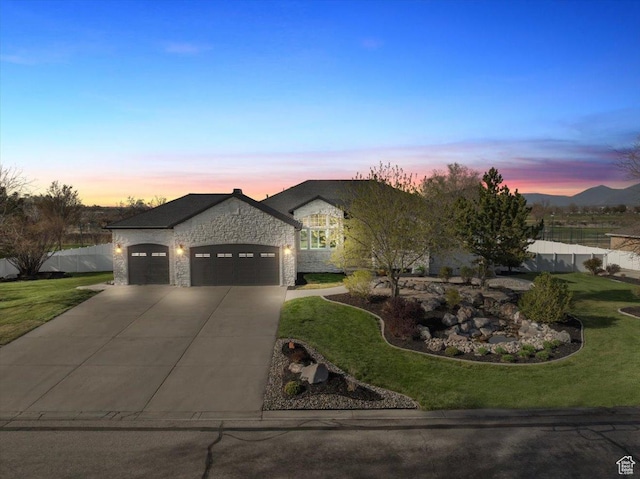 1178 W 13040 S, Riverton, UT 84065 - ranch-style house with an attached garage, fence, and a front yard