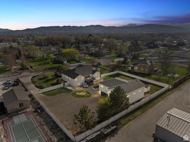 1178 W 13040 S, Riverton, UT 84065 - aerial view at dusk featuring a mountain view and a residential view