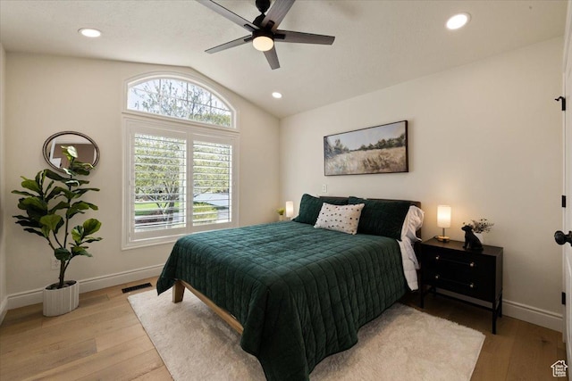 1178 W 13040 S, Riverton, UT 84065 - bedroom with lofted ceiling, visible vents, baseboards, and wood finished floors