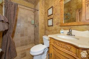 565 S Vasels Rd E Unit 6G, Brian Head, UT 84719 - full bath featuring toilet, tiled shower, and vanity