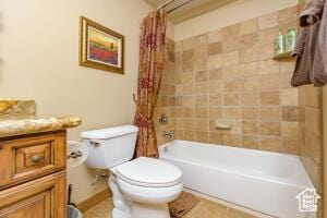 565 S Vasels Rd E Unit 6G, Brian Head, UT 84719 - full bathroom with shower / bath combo, toilet, and vanity