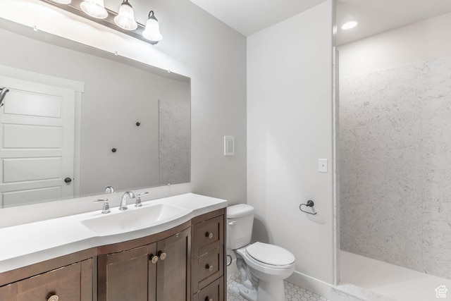 81 E 600 N, Mapleton, UT 84664 - full bath with tile patterned floors, toilet, vanity, and a walk in shower
