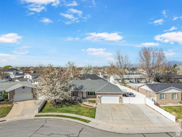 birds eye view of property featuring a residential view