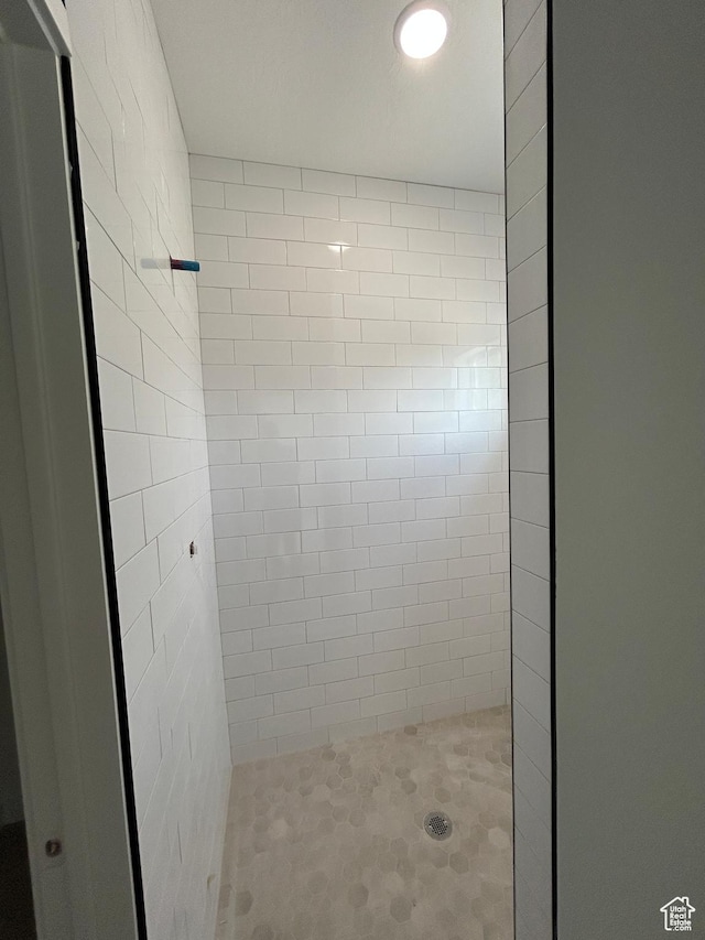 full bathroom with a tile shower