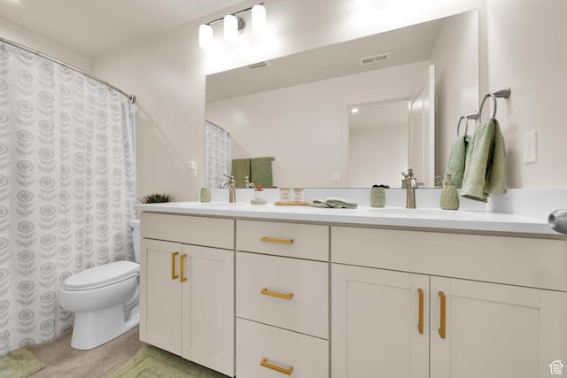 977 S 1480 W, Provo, UT 84601 - bathroom with toilet, double vanity, a sink, and visible vents