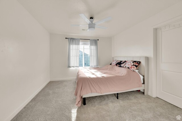 977 S 1480 W, Provo, UT 84601 - bedroom with visible vents, baseboards, ceiling fan, and carpet