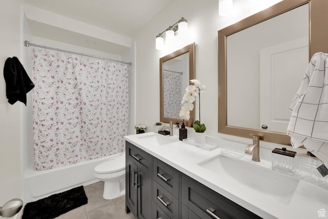 977 S 1480 W, Provo, UT 84601 - full bathroom with a sink, tile patterned floors, double vanity, and toilet