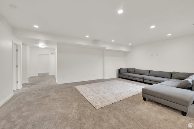 977 S 1480 W, Provo, UT 84601 - living room with recessed lighting, light colored carpet, and baseboards