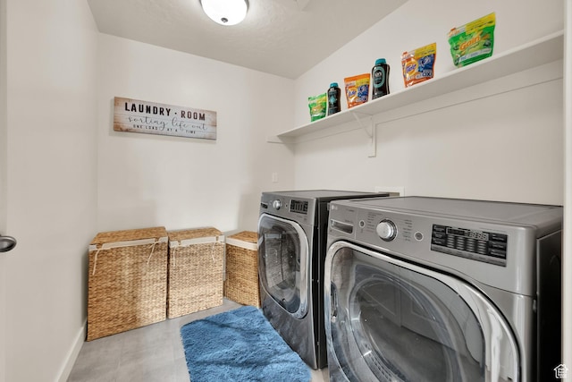 977 S 1480 W, Provo, UT 84601 - laundry area with washing machine and clothes dryer, laundry area, and baseboards