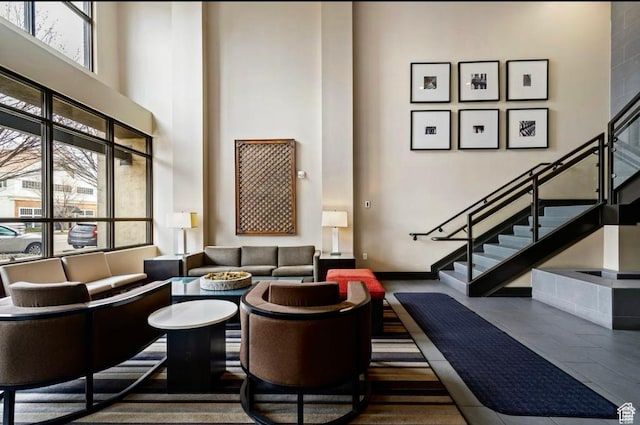 lobby featuring stairs