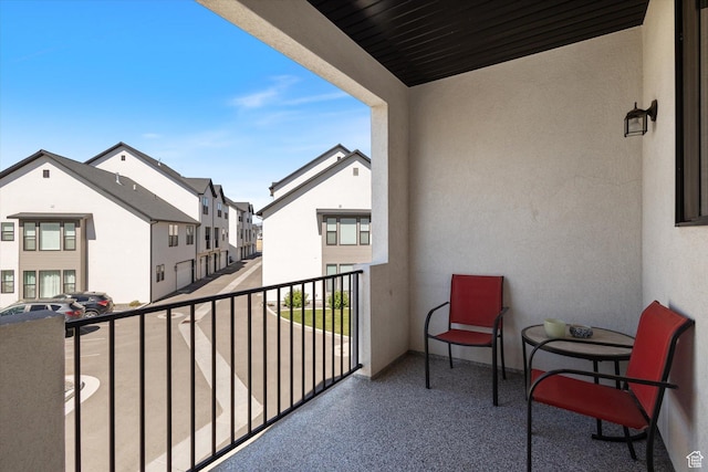 balcony featuring a residential view