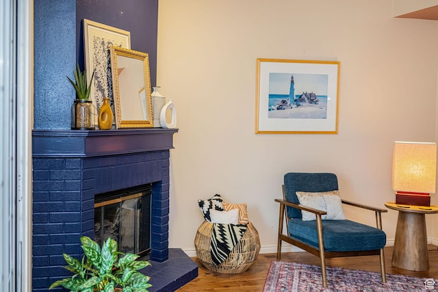 2356 E 3900 S, Millcreek, UT 84124 - living area featuring wood finished floors and a fireplace