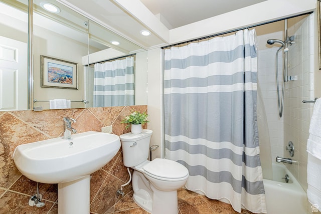 2356 E 3900 S, Millcreek, UT 84124 - bathroom with shower / bath combo and recessed lighting