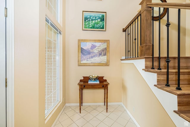 2356 E 3900 S, Millcreek, UT 84124 - staircase with baseboards and tile patterned flooring