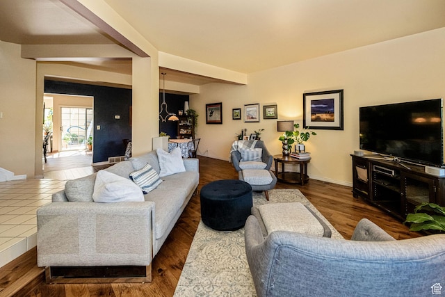 2356 E 3900 S, Millcreek, UT 84124 - living room featuring wood finished floors