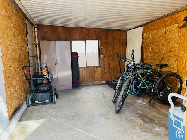 interior space featuring a garage