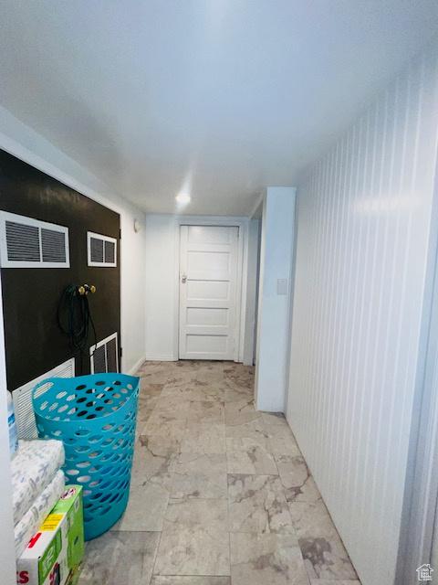 basement featuring visible vents