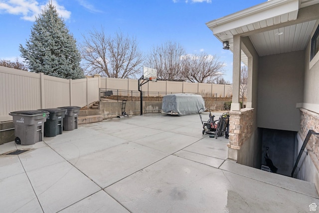 view of patio / terrace featuring a fenced backyard