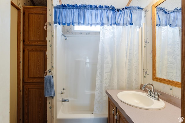 1160 E Telegraph St S Unit 32, Washington, UT 84780 - bathroom featuring shower / bath combination with curtain and vanity