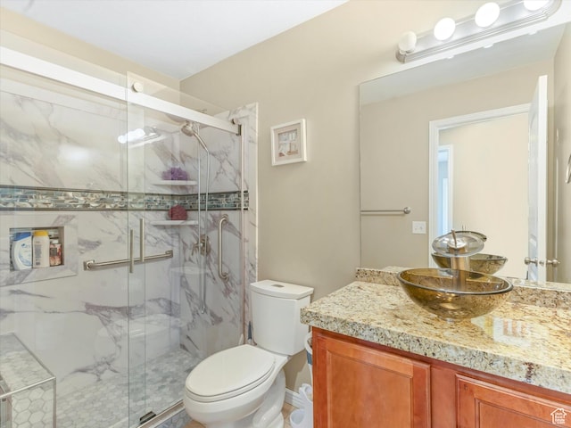 3057 N 3325 W, Plain City, UT 84404 - full bathroom with toilet, vanity, and a marble finish shower