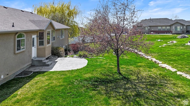 view of yard with a patio