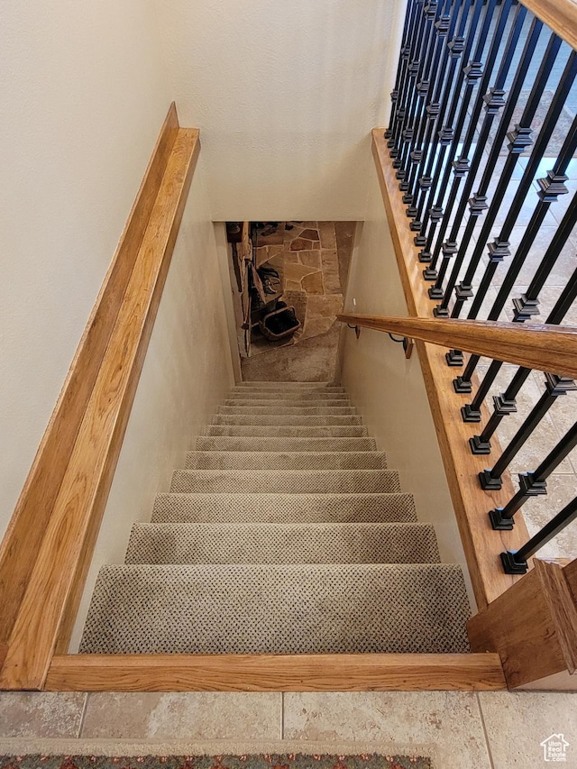 view of stairway