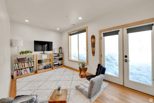 10802 E Green Briar Rd Unit 562, Heber City, UT 84032 - living area featuring recessed lighting, french doors, and wood finished floors