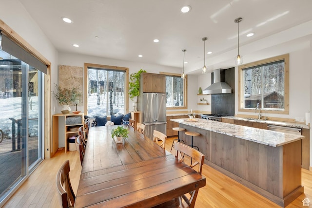 10802 E Green Briar Rd Unit 562, Heber City, UT 84032 - dining space featuring recessed lighting and light wood-style flooring