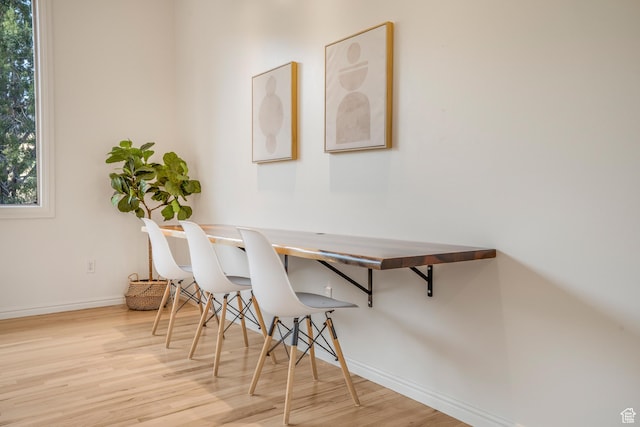 282 Valley View Dr, Springdale, UT 84767 - dining room featuring light wood-style flooring, a healthy amount of sunlight, and baseboards