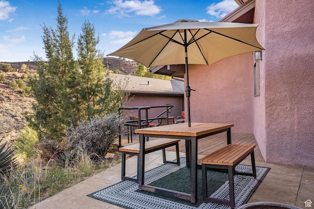 282 Valley View Dr, Springdale, UT 84767 - view of patio featuring outdoor dining area