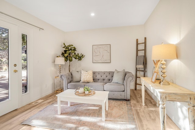 282 Valley View Dr, Springdale, UT 84767 - living area featuring light wood-type flooring, baseboards, and visible vents