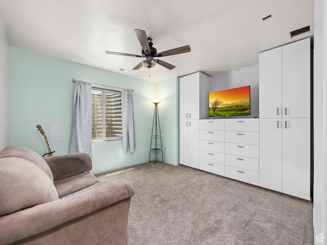 572 W Goosenest Dr, Elk Ridge, UT 84651 - living room with carpet floors and ceiling fan