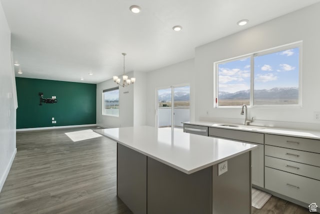 13 N N Maraschino Ln, Grantsville, UT 84029 - kitchen with a sink, light countertops, and wood finished floors