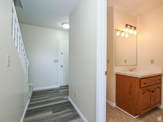 5085 Clover View Dr Unit 11, Murray, UT 84123 - interior space featuring a sink, baseboards, and stairs