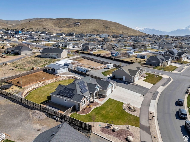 2155 E Blue Sky Dr, Eagle Mountain, UT 84005 - aerial view with a residential view and a mountain view