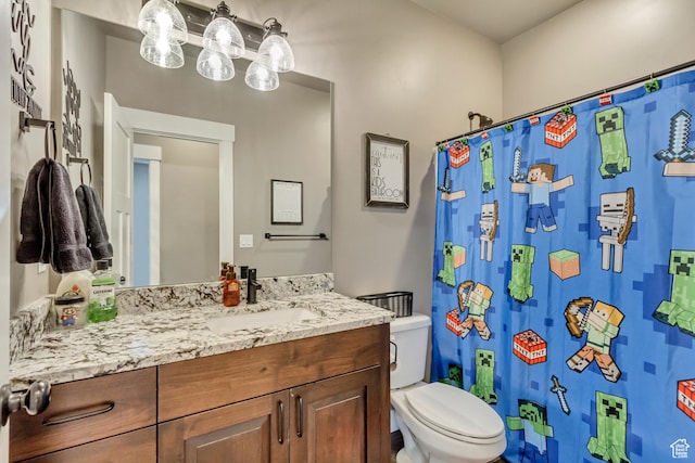 542 W Coyote Ridge Rd Unit 20, Grantsville, UT 84029 - bathroom featuring toilet, vanity, and a shower with curtain